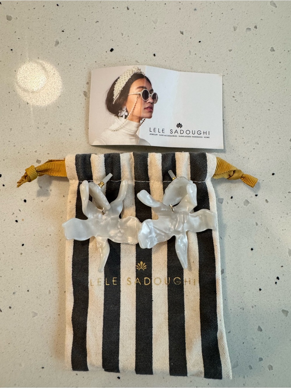 Mother of Pearl Lele Sadoughi Earrings - NWT